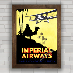 QUADRO RETRÔ IMPERIAL AIRWAYS 1930 EGITO ÍNDIA na internet