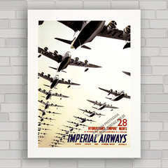 QUADRO RETRÔ IMPERIAL AIRWAYS 1937 AVIAÇÃO - comprar online