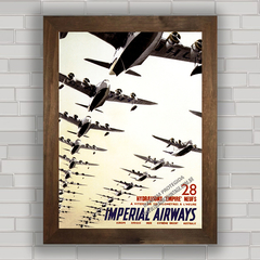 QUADRO RETRÔ IMPERIAL AIRWAYS 1937 AVIAÇÃO na internet
