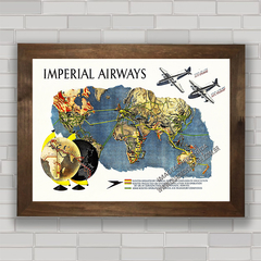 QUADRO DECORATIVO IMPERIAL AIRWAYS 1937 MAP na internet