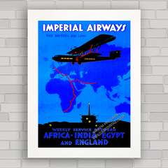 QUADRO RETRÔ IMPERIAL AIRWAYS AFRICA AVIAÇÃO - comprar online
