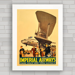 QUADRO DECORATIVO IMPERIAL AIRWAYS BIPLANO na internet