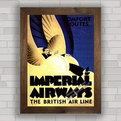 QUADRO DECORATIVO IMPERIAL AIRWAYS BRITISH 1930 na internet