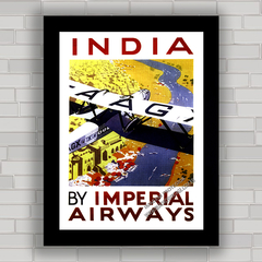 QUADRO RETRÔ IMPERIAL AIRWAYS ÍNDIA 1931