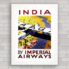 QUADRO RETRÔ IMPERIAL AIRWAYS ÍNDIA 1931 - comprar online