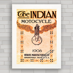 QUADRO DECORATIVO MOTO INDIAN 1908 na internet