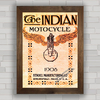 QUADRO DECORATIVO MOTO INDIAN 1908