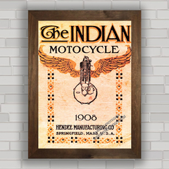 QUADRO DECORATIVO MOTO INDIAN 1908