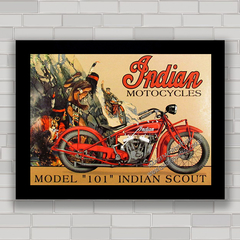 QUADRO DECORATIVO MOTO INDIAN 1928 - comprar online