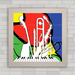 QUADRO DECORATIVO JAZZ INSTRUMENTOS 2 - comprar online