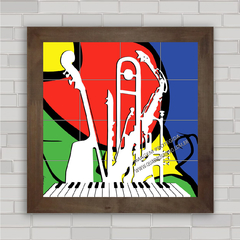 QUADRO DECORATIVO JAZZ INSTRUMENTOS 2 na internet