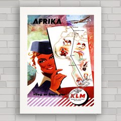 QUADRO DECORATIVO KLM ÁFRICA 1954 - comprar online