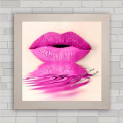 QUADRO DECORATIVO LÁBIO ROSA - comprar online