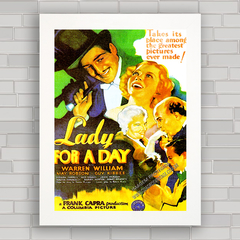 QUADRO DE CINEMA FILME LADY FOR A DAY 1933 - comprar online