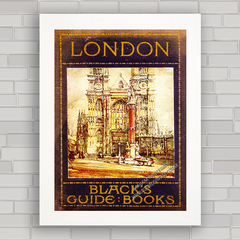 QUADRO VINTAGE LONDON BLACK'S GUIDE 1913 na internet