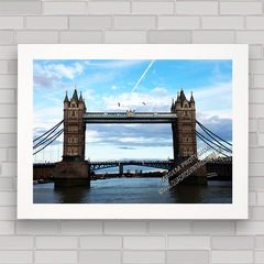 QUADRO RETRÔ LONDON TOWER BRIDGE PÔSTER - comprar online