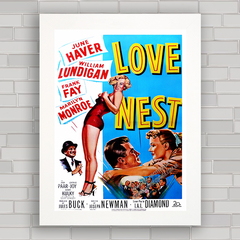 QUADRO FILME LOVE NEST 1951 - MARILYN MONROE - comprar online