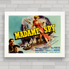 QUADRO DE CINEMA FILME MADAME SPY 1942 - comprar online