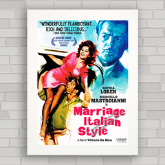 QUADRO FILME MARRIAGE ITALIAN STYLE 1964 - comprar online