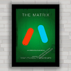 QUADRO DECORATIVO DE CINEMA FILME MATRIX 13