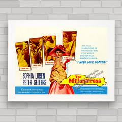 QUADRO DE CINEMA FILME MILLIONAIRESS 1960 - comprar online