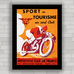 QUADRO DECORATIVO MOTORCYCLE CLUB DE FRANCE