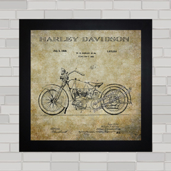 QUADRO MOTOS 1 HARLEY DAVIDSON PATENT 1928 - comprar online