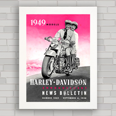 QUADRO DECORATIVO MOTOS 113 HARLEY DAVIDSON 1949 - comprar online