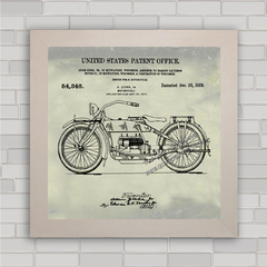 QUADRO MOTOS 1B HARLEY DAVIDSON PATENT 1919 - comprar online