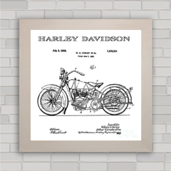 QUADRO MOTOS 4 HARLEY DAVIDSON PATENT 1928 - comprar online