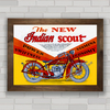 QUADRO DECORATIVO MOTOS 63 INDIAN SCOUT