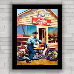 QUADRO DECORATIVO MOTOS 64 INDIAN