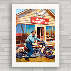 QUADRO DECORATIVO MOTOS 64 INDIAN - comprar online