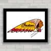 QUADRO DECORATIVO MOTOS 68 INDIAN LOGO