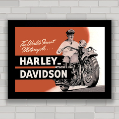 QUADRO VINTAGE MOTOS 81 HARLEY DAVIDSON 1947 - comprar online