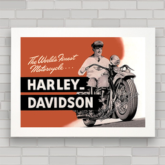 QUADRO VINTAGE MOTOS 81 HARLEY DAVIDSON 1947 na internet