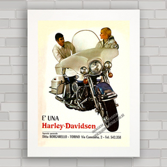 QUADRO VINTAGE MOTOS 85 HARLEY DAVIDSON 1970 - comprar online
