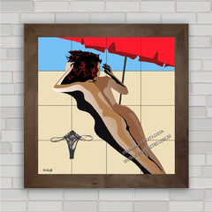 QUADRO DECORATIVO MULHER NA PISCINA na internet