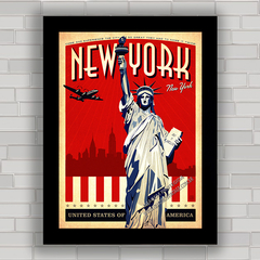 QUADRO RETRÔ NEW YORK TRAVEL PÔSTER 2 - comprar online