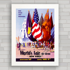 QUADRO VINTAGE NEW YORK WORLD'S FAIR 1940 2 - comprar online