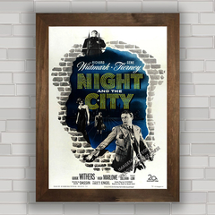 QUADRO DE CINEMA FILME ANTIGO NIGHT CITY 1950 na internet