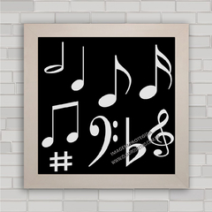 QUADRO DECORATIVO NOTAS MUSICAIS - comprar online