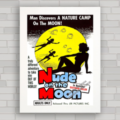 QUADRO DE CINEMA FILME NUDE ON THE MOON 1961 - comprar online