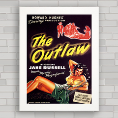 QUADRO DECORATIVO DE CINEMA FILME OUTLAW 1946 - comprar online