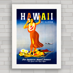 QUADRO DECORATIVO PAN AM HAWAII BY CLIPPER - comprar online