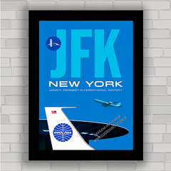 QUADRO DECORATIVO PAN AM JFK NEW YORK - comprar online