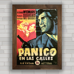 QUADRO DE CINEMA FILME PANICO EN LAS CALLES 1950 na internet