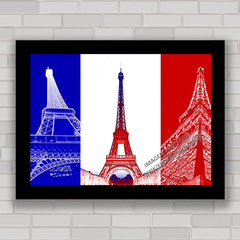 QUADRO DECORATIVO PARIS EIFFEL DRAPEAU - comprar online