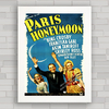 QUADRO DE CINEMA FILME PARIS HONEYMOON 1939
