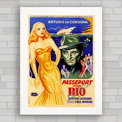 QUADRO DE CINEMA FILME PASSPORT TO RIO 1948 na internet
